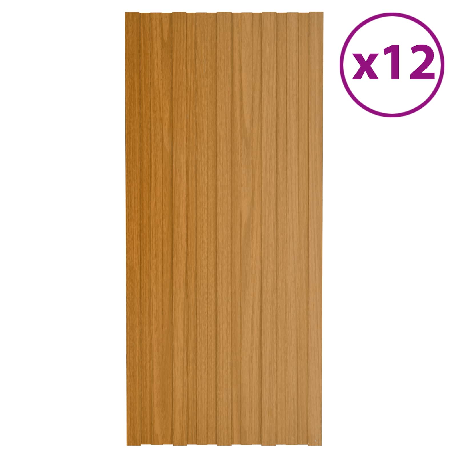 vidaXL Panel dachowy 12 pcs naturalny 100 x 45 cm Stal galwanizowana