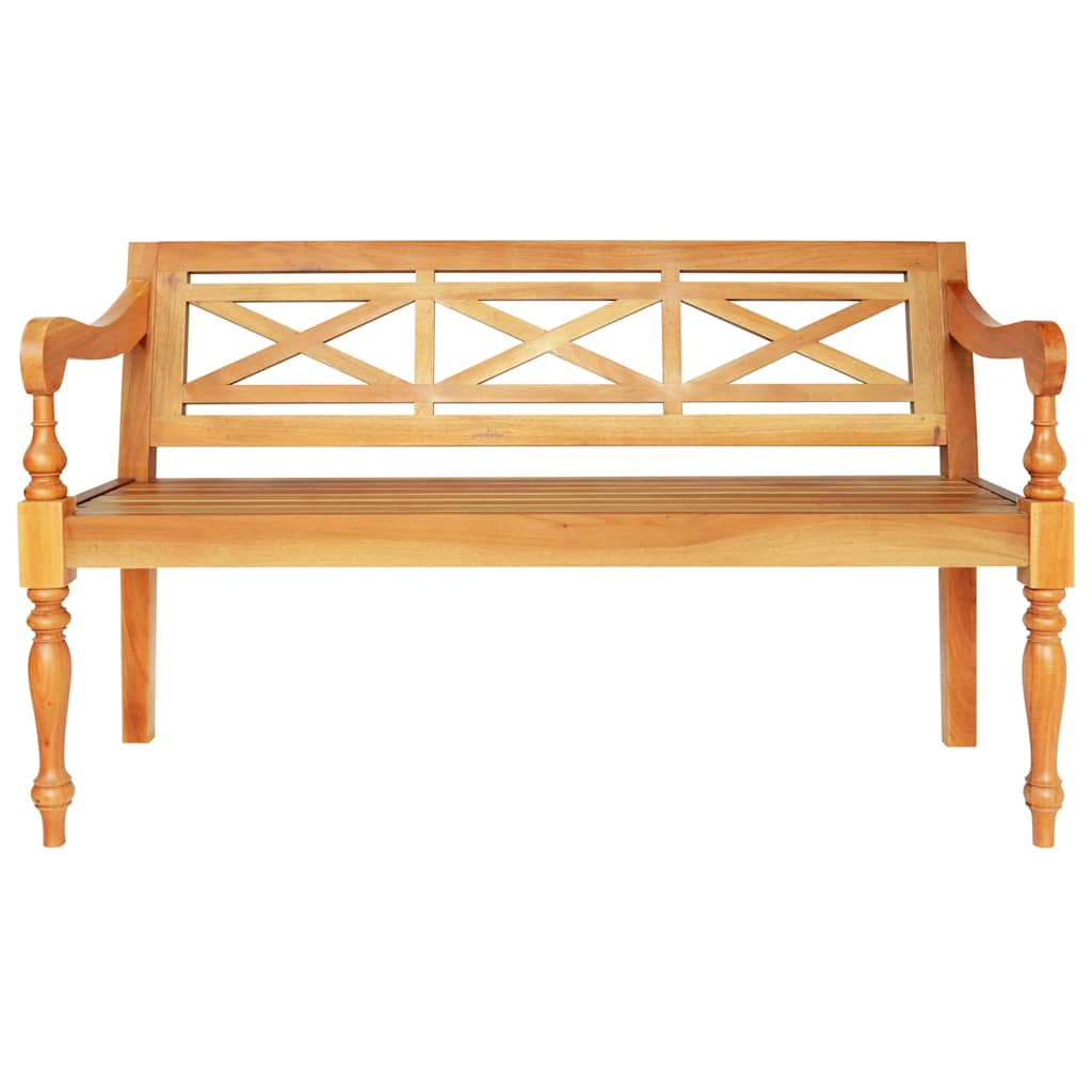 vidaXL Ławka Batavia, 123 cm, lite drewno mahoniowe, jasnobrązowa