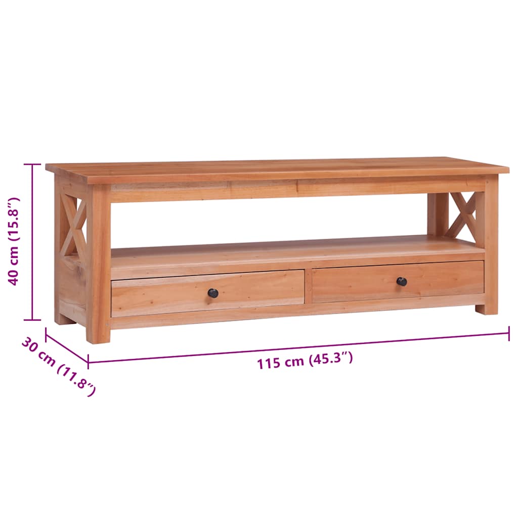 vidaXL Szafka pod TV, 115x30x40 cm, lite drewno mahoniowe
