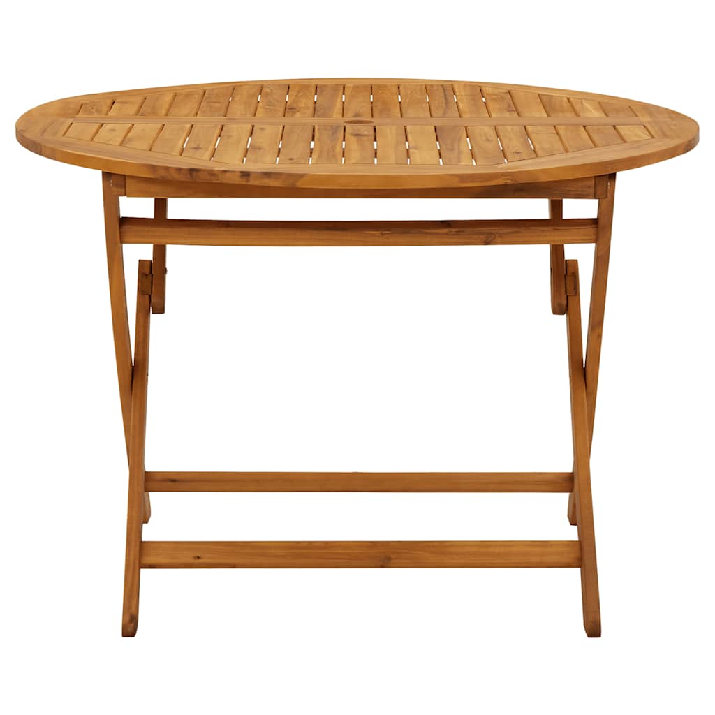 vidaXL Składany stół ogrodowy, 110 cm, lite drewno akacjowe