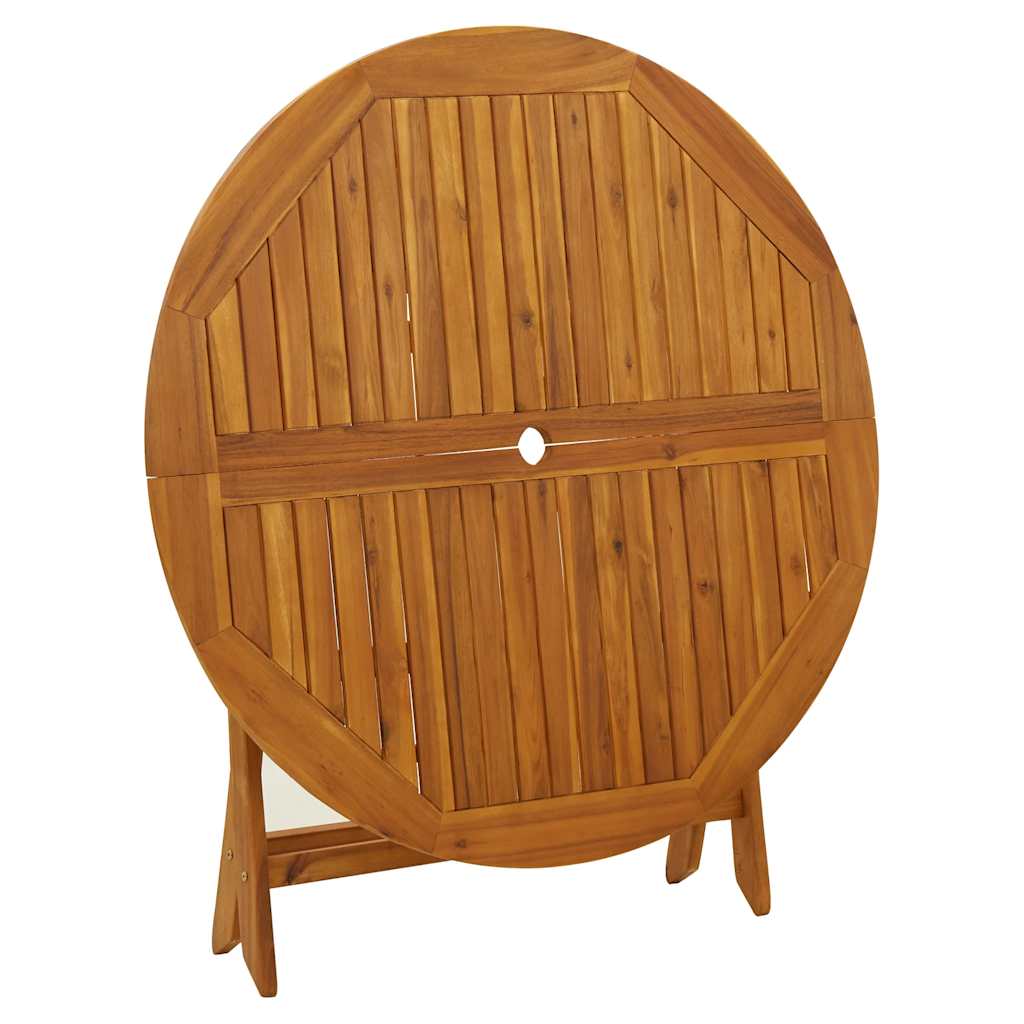 vidaXL Składany stół ogrodowy, 110 cm, lite drewno akacjowe