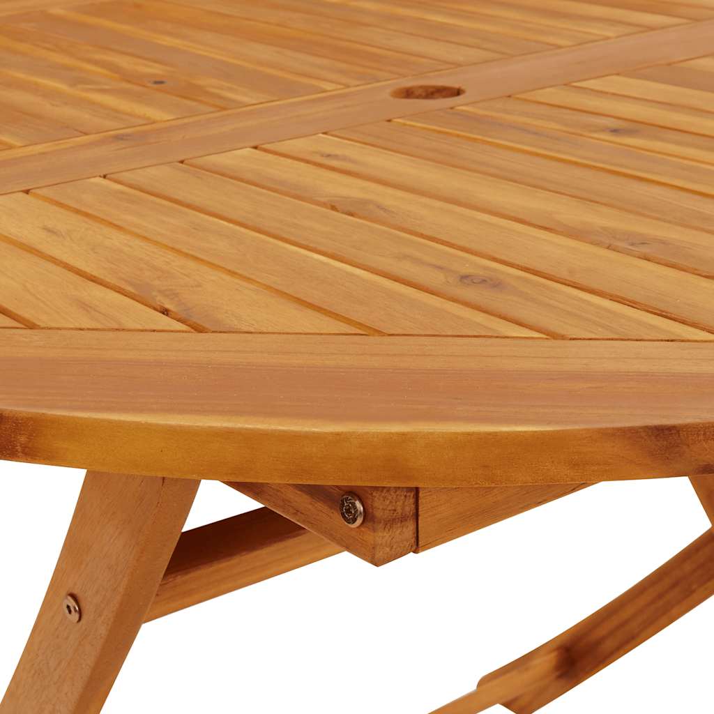 vidaXL Składany stół ogrodowy, 110 cm, lite drewno akacjowe