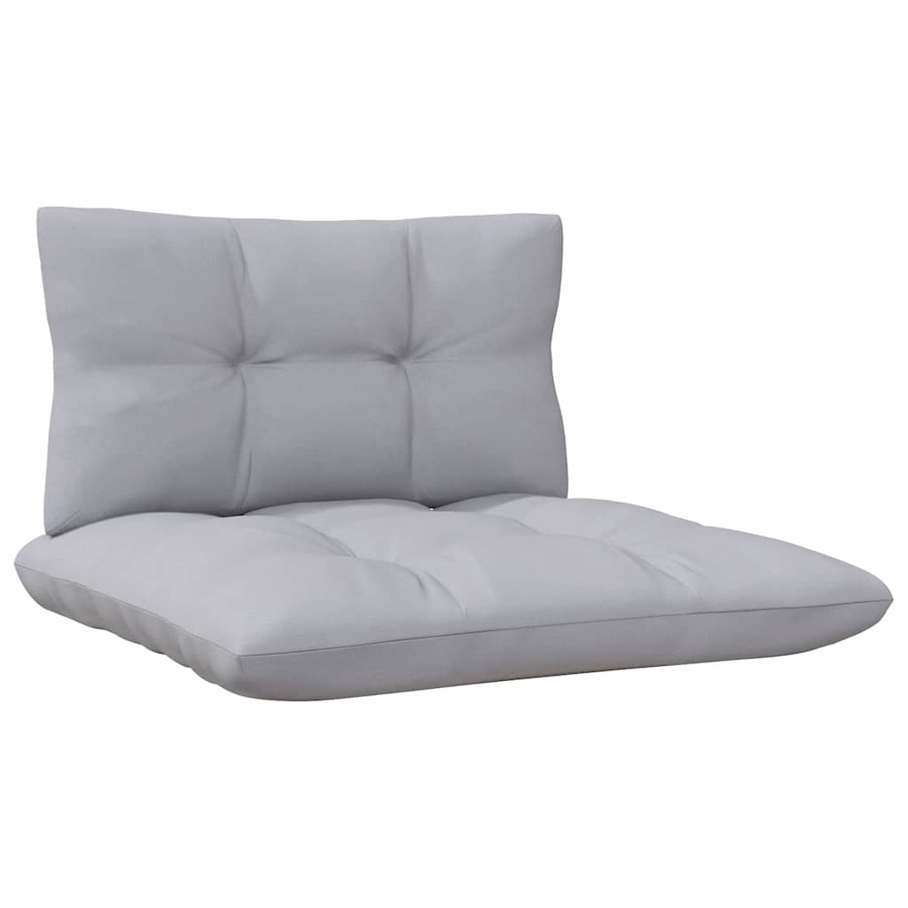 vidaXL 2-osobowa sofa ogrodowa z szarymi poduszkami, drewno sosnowe
