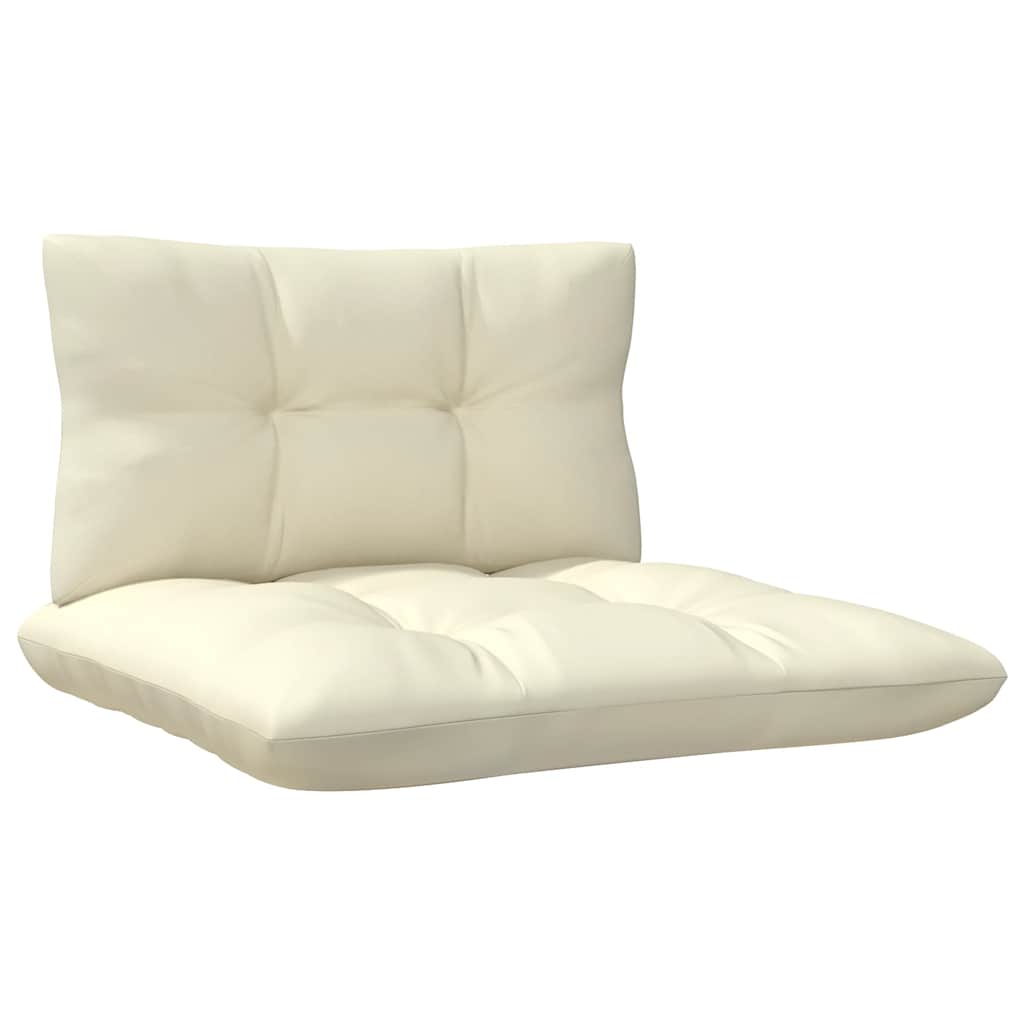 vidaXL 2-osobowa sofa ogrodowa z kremowymi poduszkami, drewno sosnowe