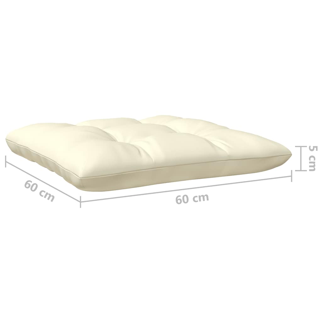 vidaXL 2-osobowa sofa ogrodowa z kremowymi poduszkami, drewno sosnowe