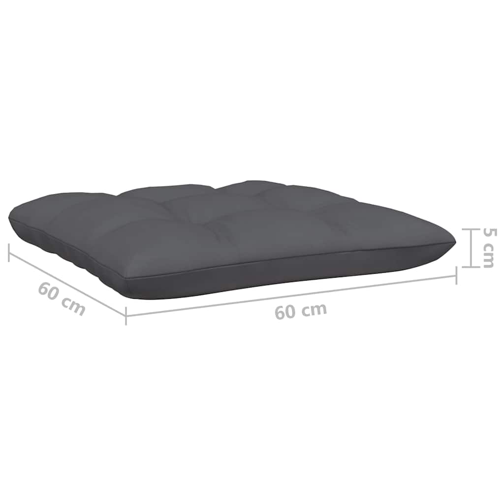vidaXL 2-osobowa sofa ogrodowa z poduszkami, czarna, drewno sosnowe