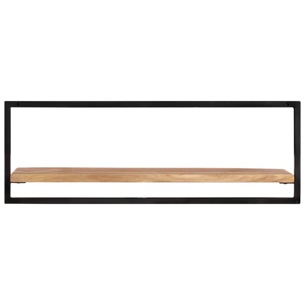 vidaXL Półki ścienne, 2 szt, 100x24x35 cm, lite drewno akacjowe i stal