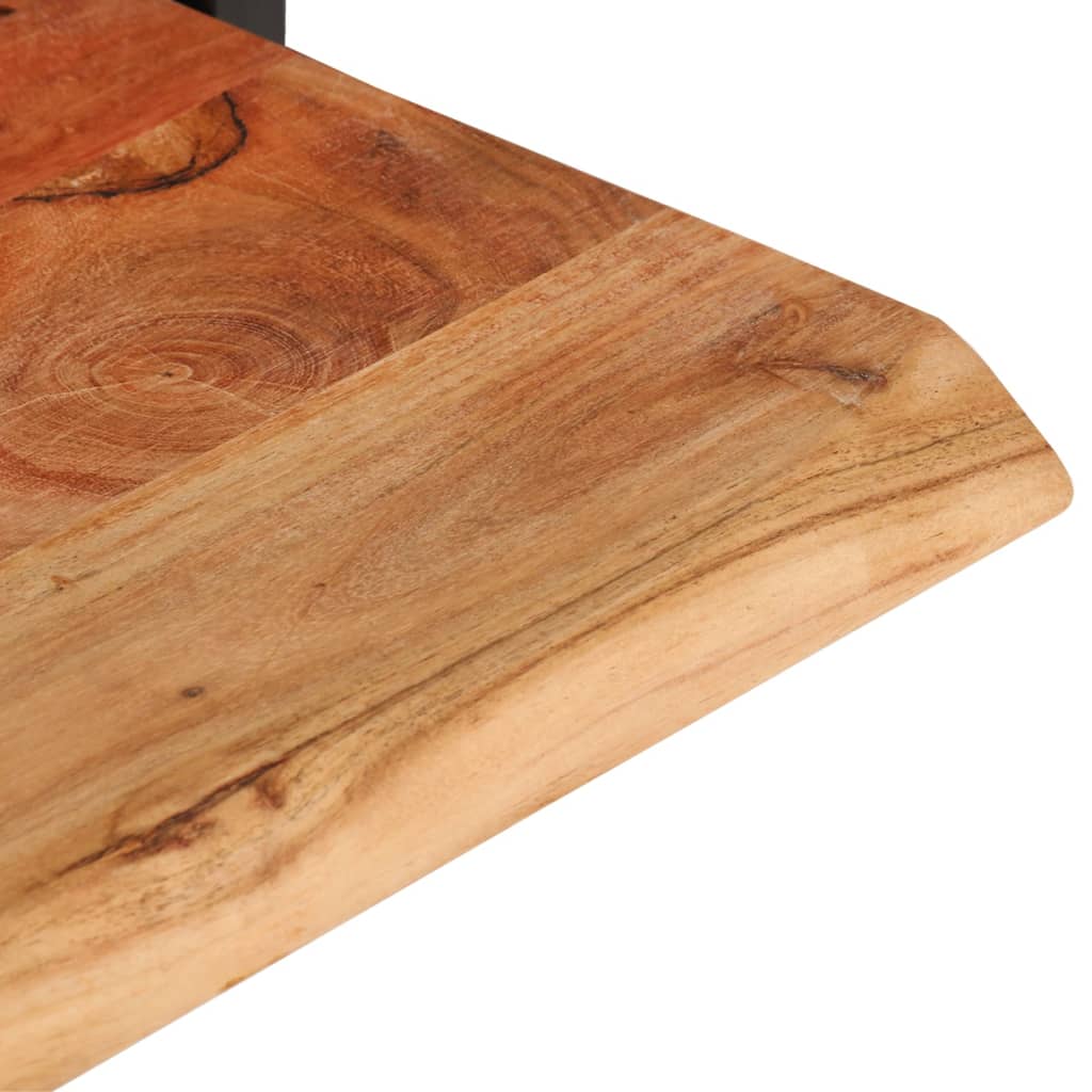 vidaXL Półki ścienne, 2 szt, 100x24x35 cm, lite drewno akacjowe i stal