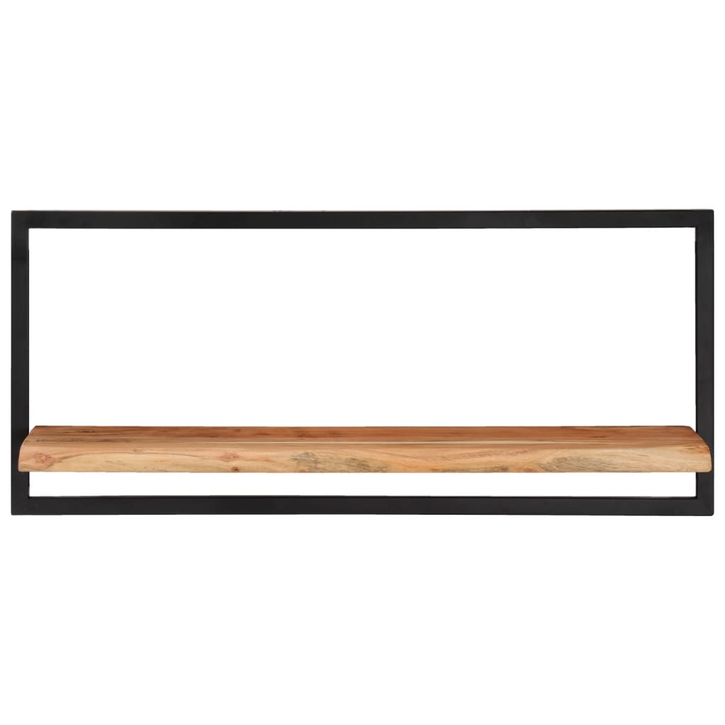 vidaXL Półki ścienne, 2 szt., 80x25x35 cm, lite drewno akacjowe i stal