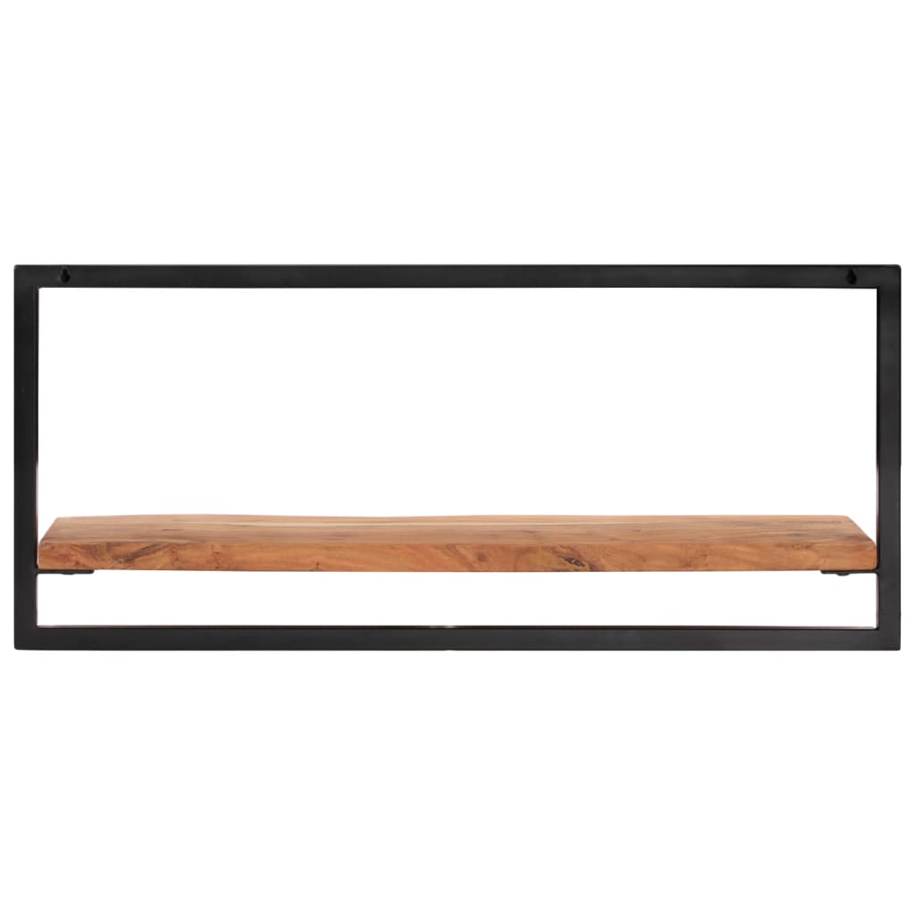 vidaXL Półki ścienne, 2 szt., 80x25x35 cm, lite drewno akacjowe i stal