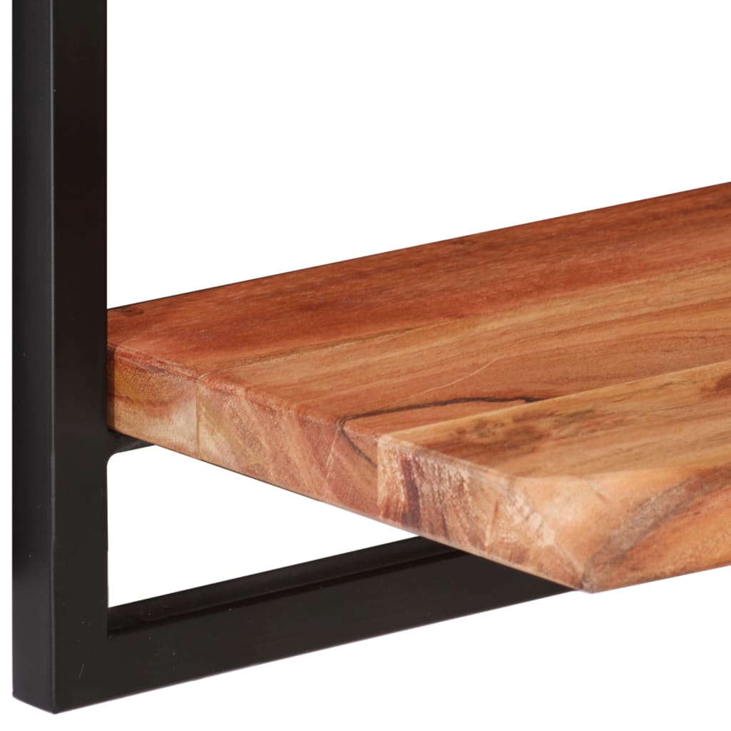 vidaXL Półki ścienne, 2 szt., 80x25x35 cm, lite drewno akacjowe i stal