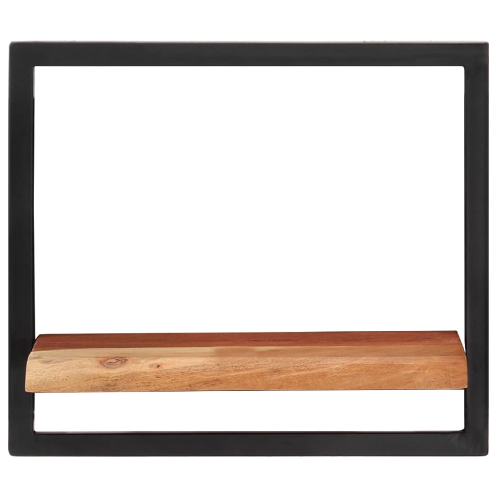 vidaXL Półki ścienne, 2 szt., 40x24x35 cm, lite drewno akacjowe i stal