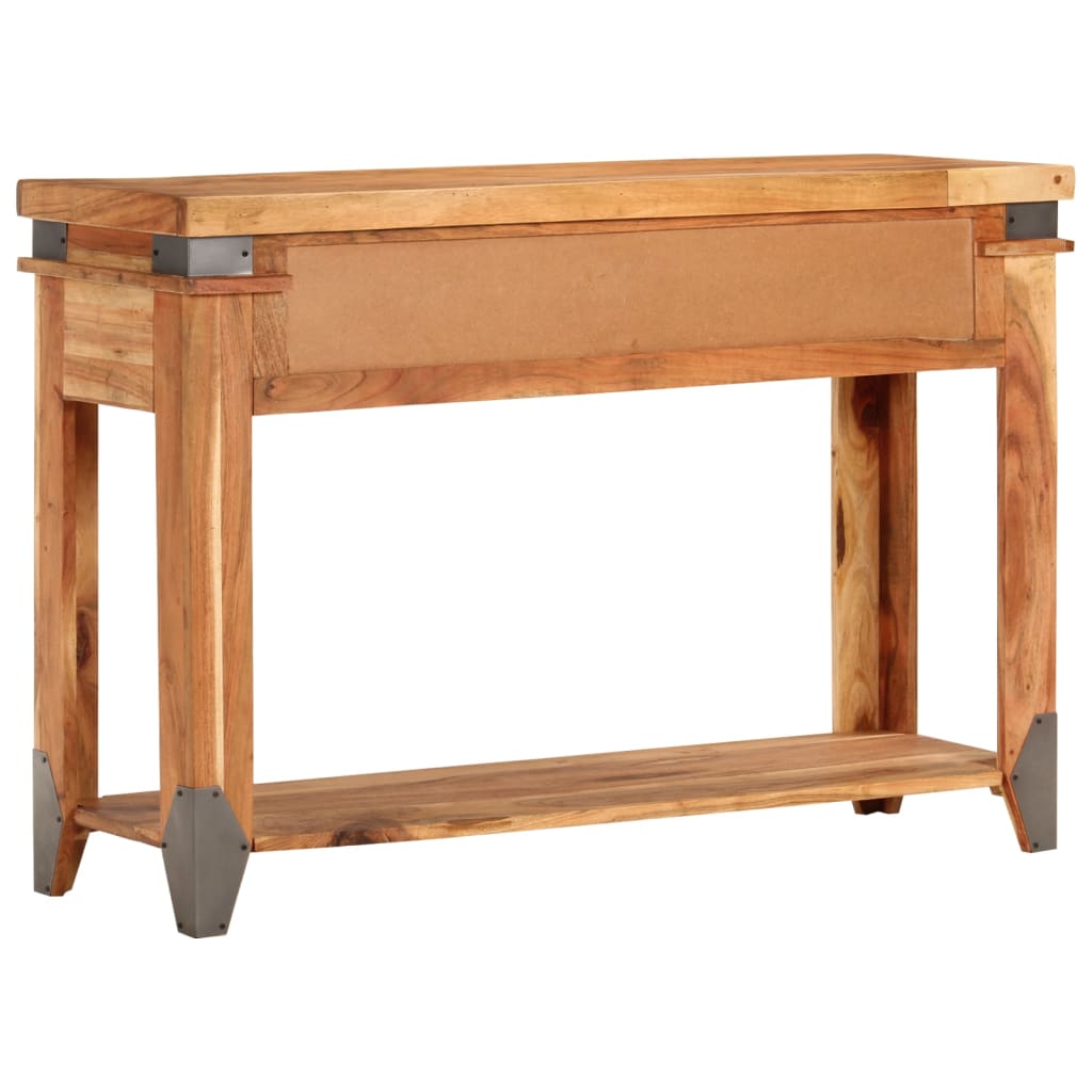 vidaXL Stolik konsolowy, 110x34x74 cm, lite drewno akacjowe