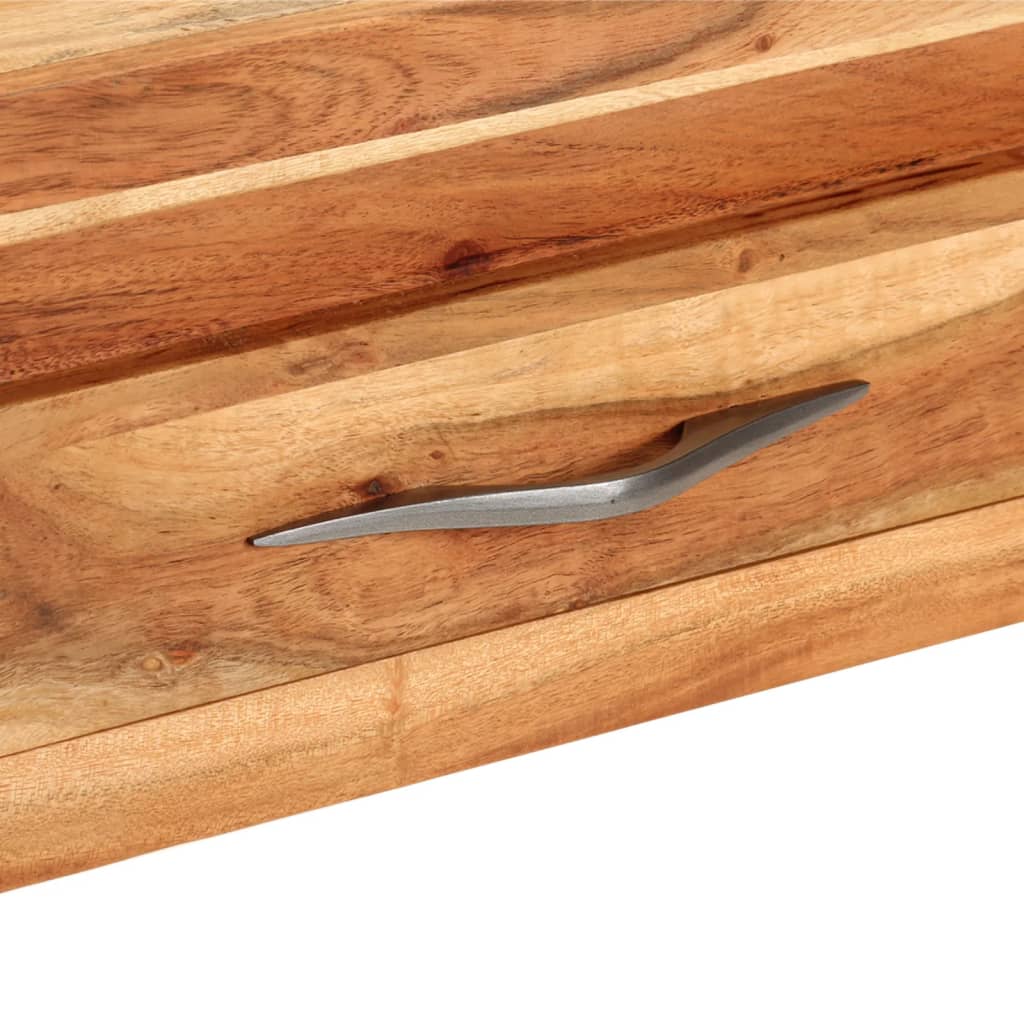 vidaXL Stolik konsolowy, 110x34x74 cm, lite drewno akacjowe