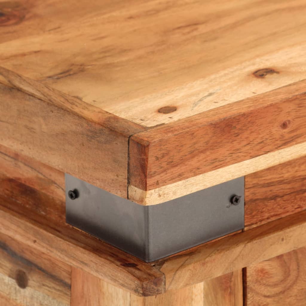 vidaXL Stolik konsolowy, 110x34x74 cm, lite drewno akacjowe
