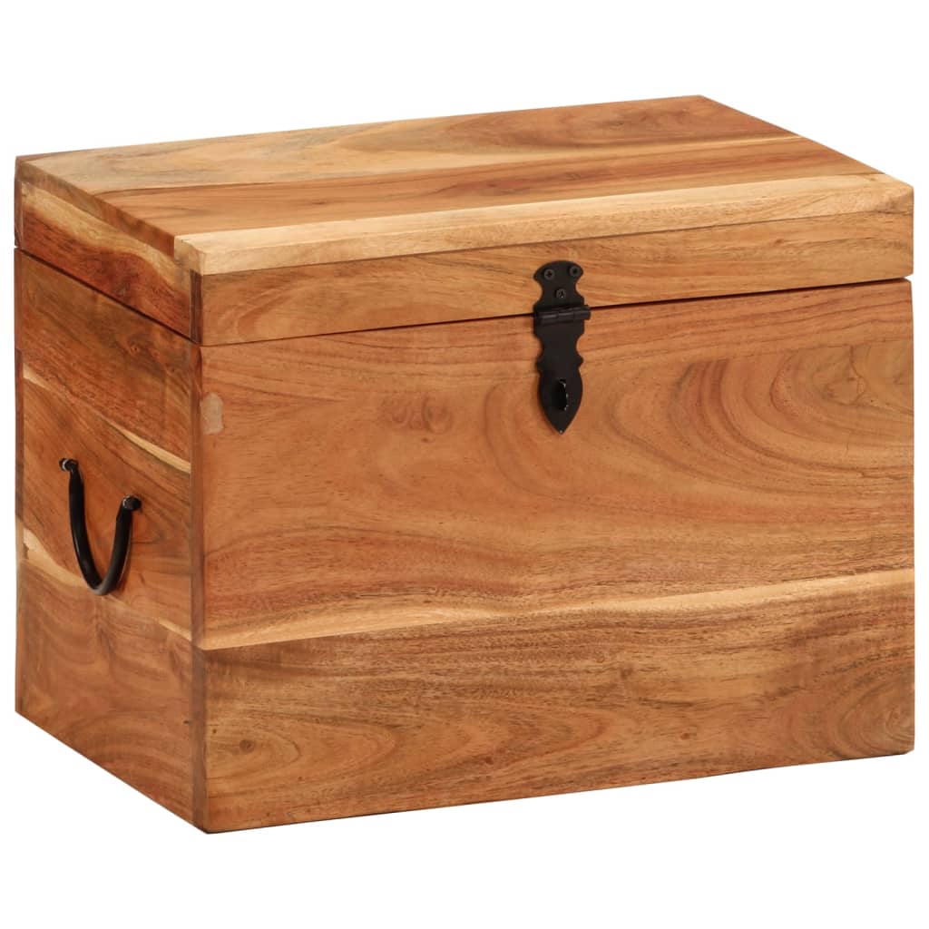 vidaXL Skrzynia, 39x28x31 cm, lite drewno akacjowe