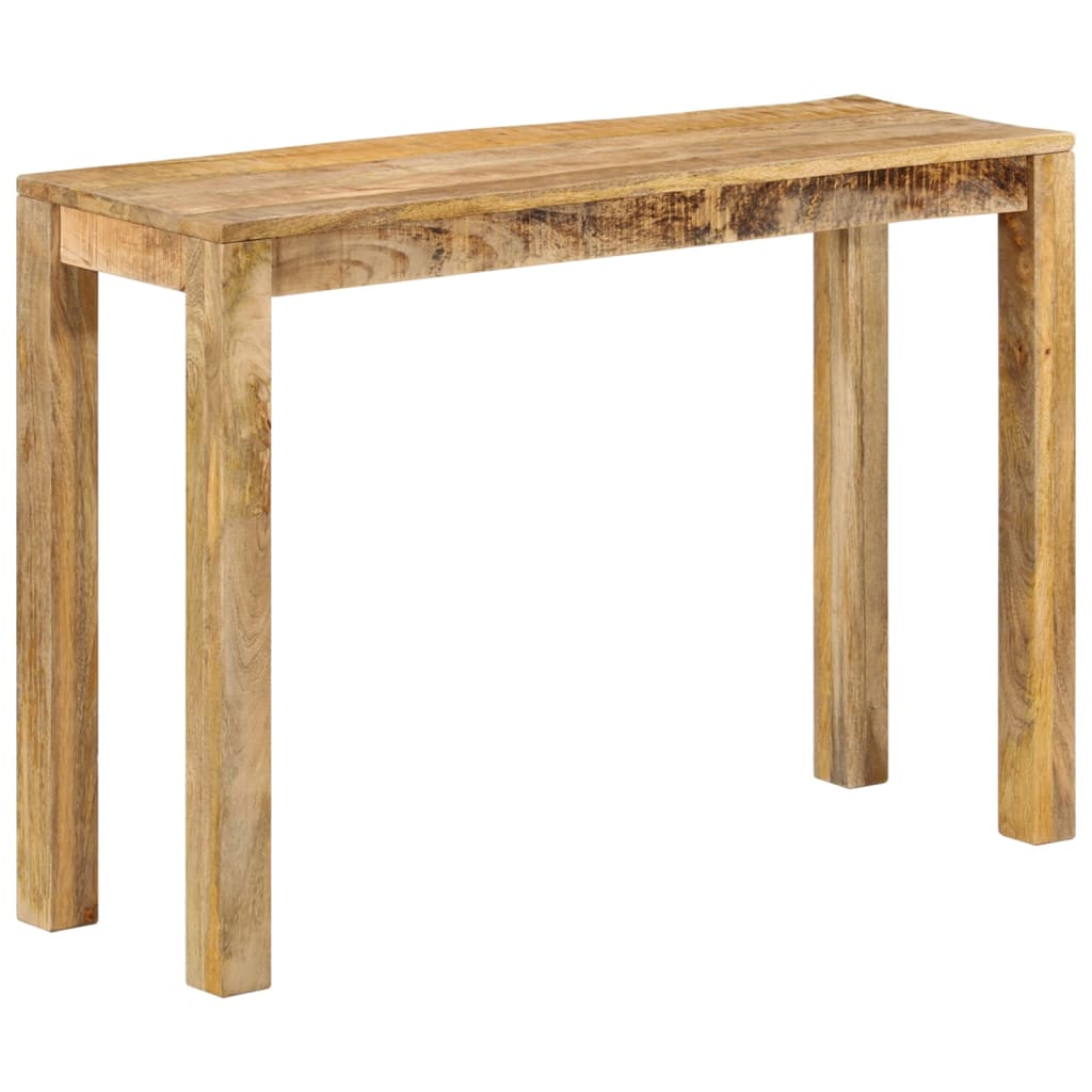 vidaXL Stolik konsola, 110 x 35 x 76 cm, surowe drewno mango