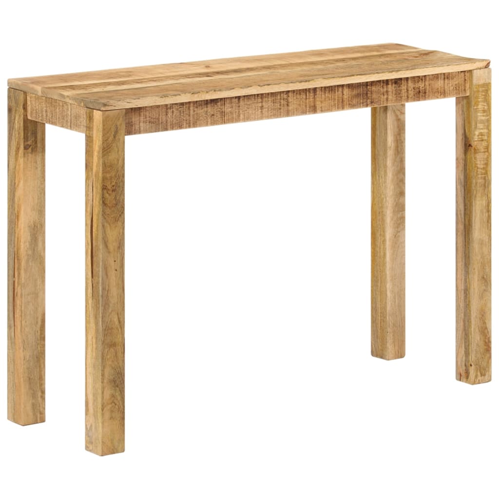 vidaXL Stolik konsola, 110 x 35 x 76 cm, surowe drewno mango