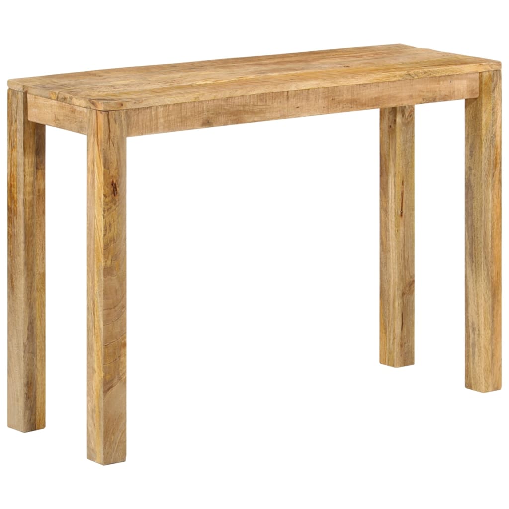 vidaXL Stolik konsola, 110 x 35 x 76 cm, surowe drewno mango