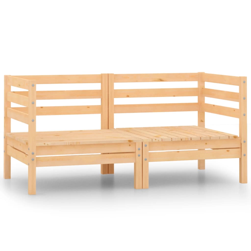 vidaXL 2-osobowa sofa ogrodowa, lite drewno sosnowe