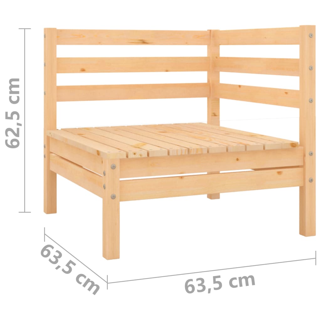vidaXL 2-osobowa sofa ogrodowa, lite drewno sosnowe