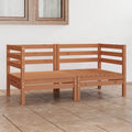 vidaXL 2-osobowa sofa ogrodowa, miodowy brąz, lite drewno sosnowe