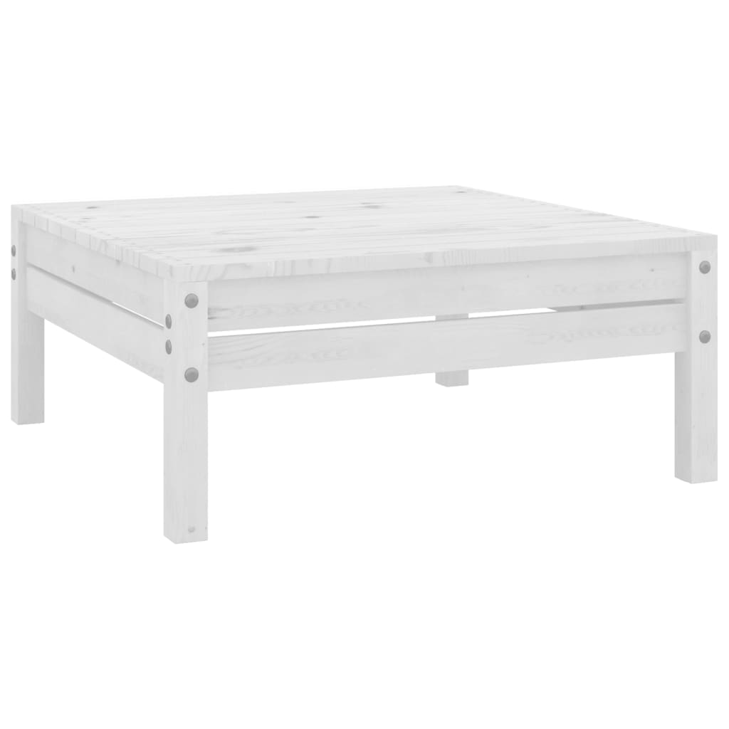 vidaXL 11-cz. zestaw wypoczynkowy do ogrodu, biały, drewno sosnowe