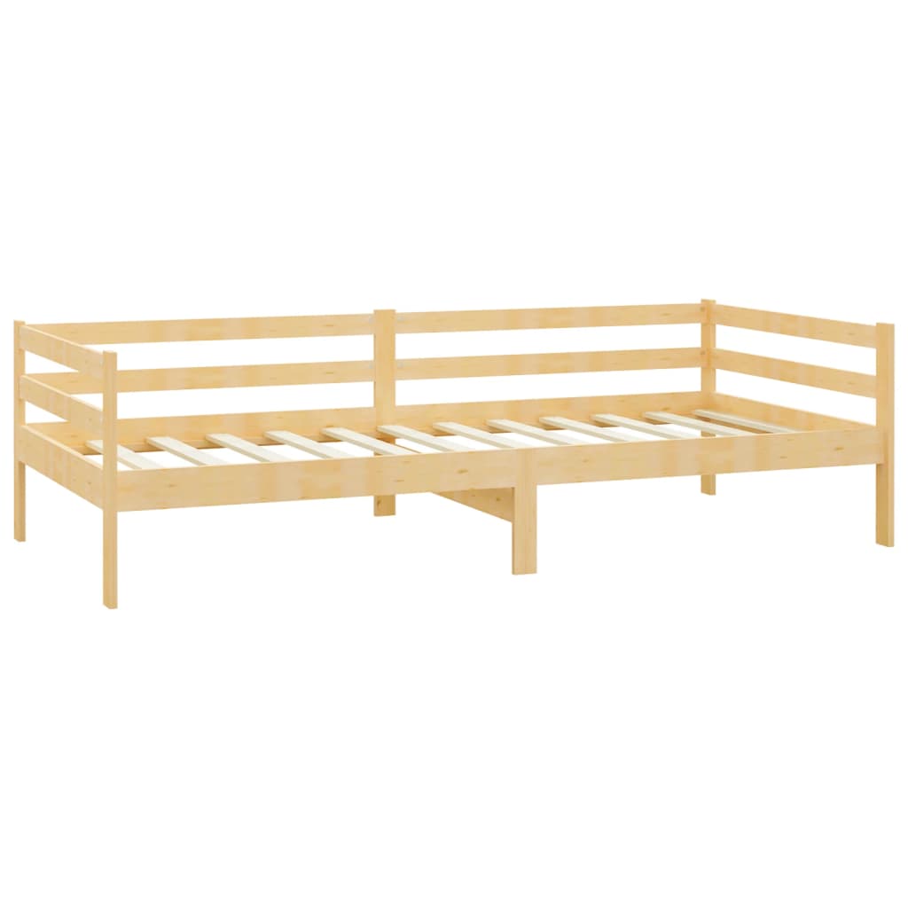 vidaXL Łóżko dzienne z materacem, 90x200 cm, lite drewno sosnowe