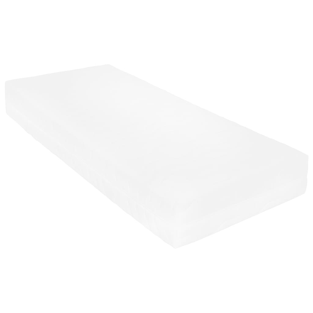 vidaXL Łóżko dzienne z materacem, 90x200 cm, białe, drewno sosnowe