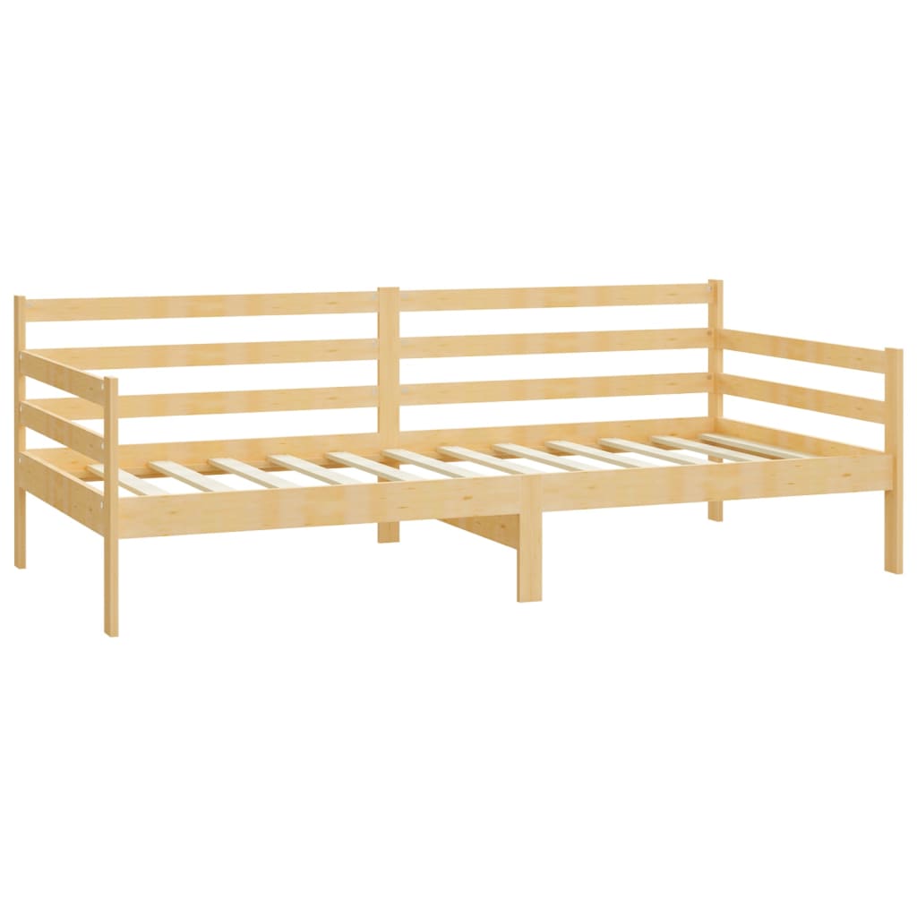 vidaXL Łóżko dzienne z materacem, 90x200 cm, lite drewno sosnowe