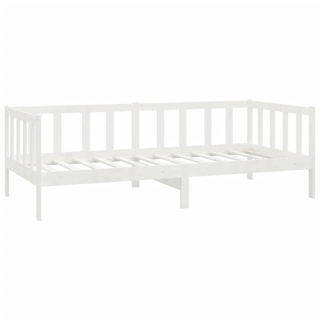 vidaXL Łóżko dzienne z szufladami, 90x200 cm, białe, drewno sosnowe