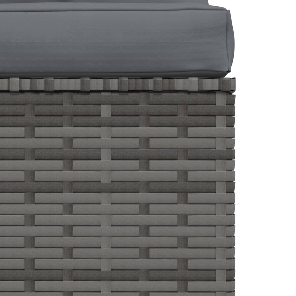 vidaXL 3-osobowa sofa z poduszkami, szara, polirattan