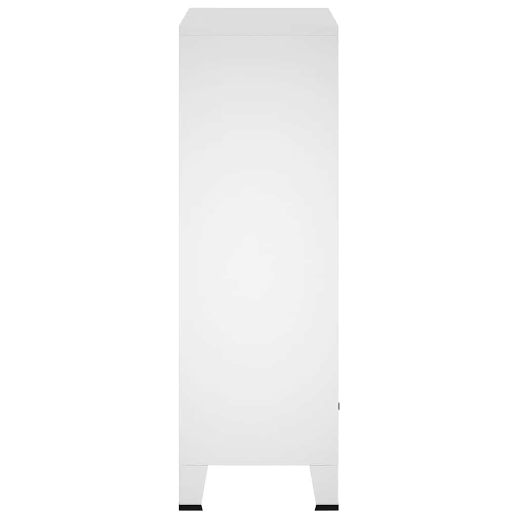 vidaXL Szafa w stylu industrialnym, biała, 67x35x107 cm, stal
