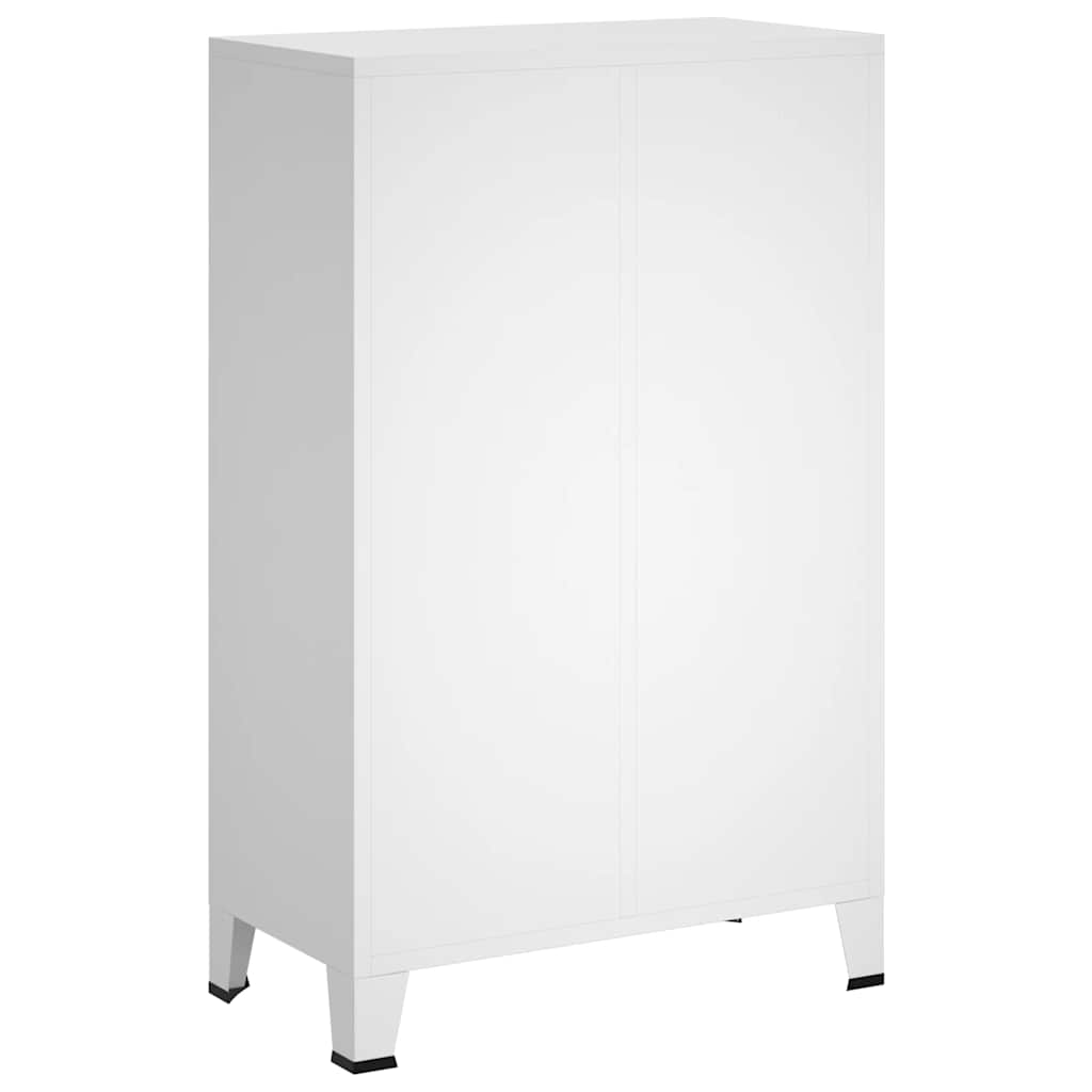 vidaXL Szafa w stylu industrialnym, biała, 67x35x107 cm, stal