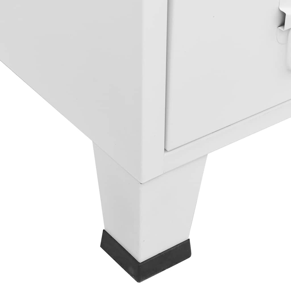 vidaXL Szafa w stylu industrialnym, biała, 67x35x107 cm, stal