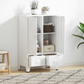 vidaXL Szafa w stylu industrialnym, biała, 67x35x107 cm, stal