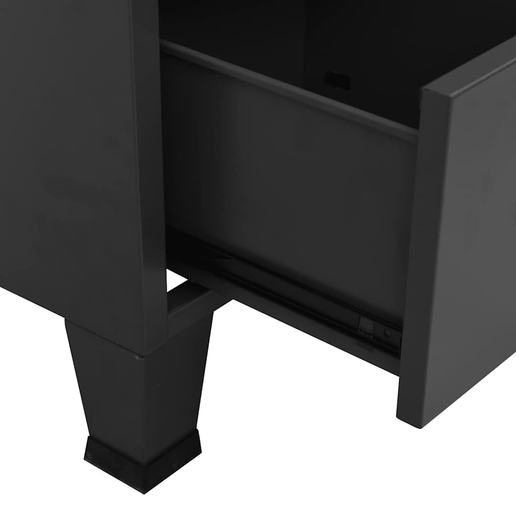 vidaXL Szafa w stylu industrialnym, antracytowa, 67x35x107 cm, stal
