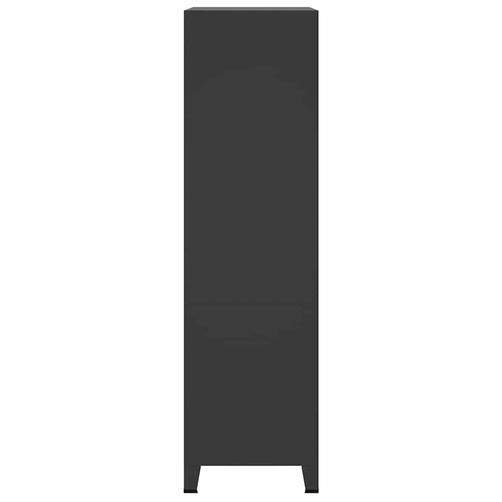 vidaXL Industrialna szafa, czarna, 90x50x180 cm, metalowa
