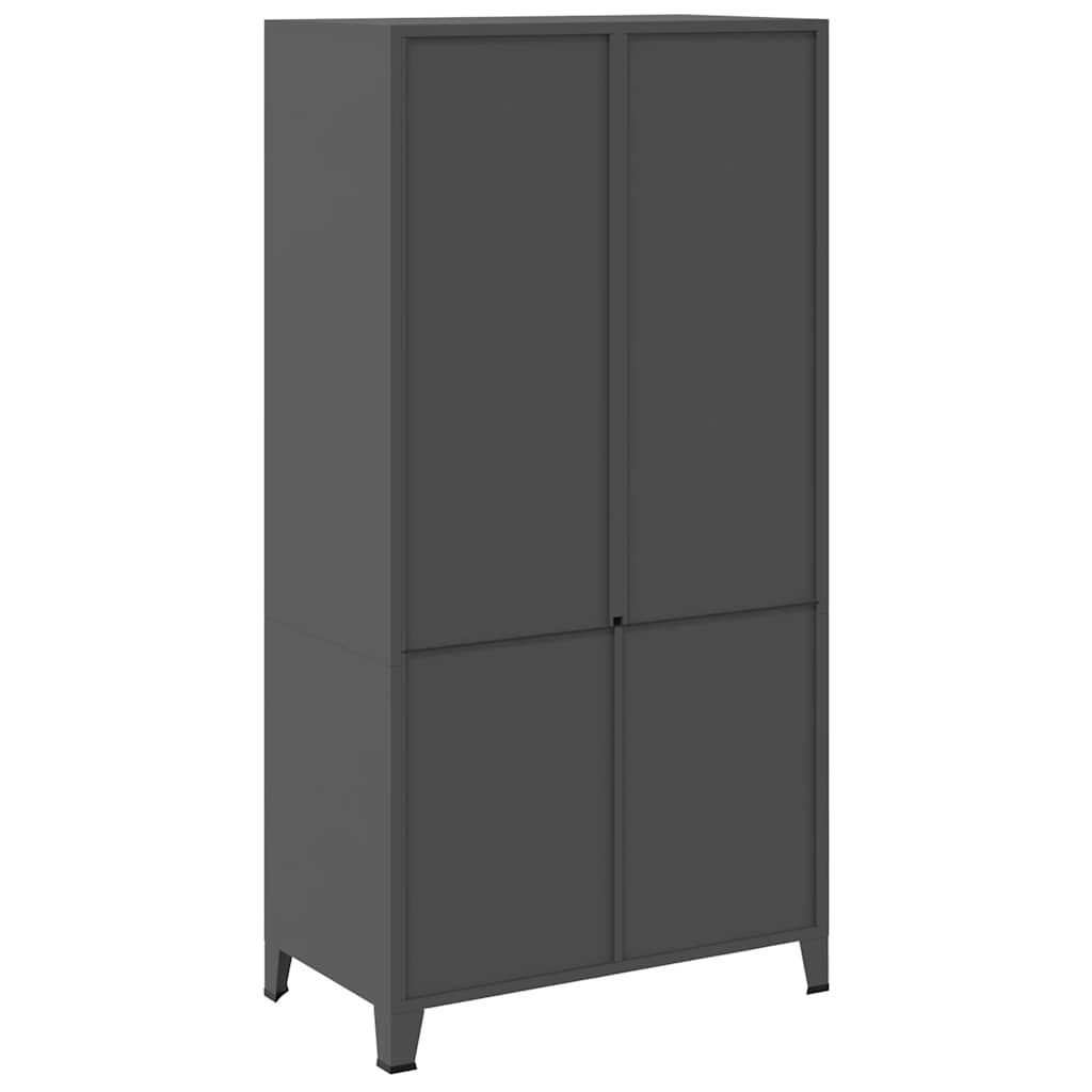vidaXL Szafa industrialna, antracytowa, 90x50x180 cm, metal