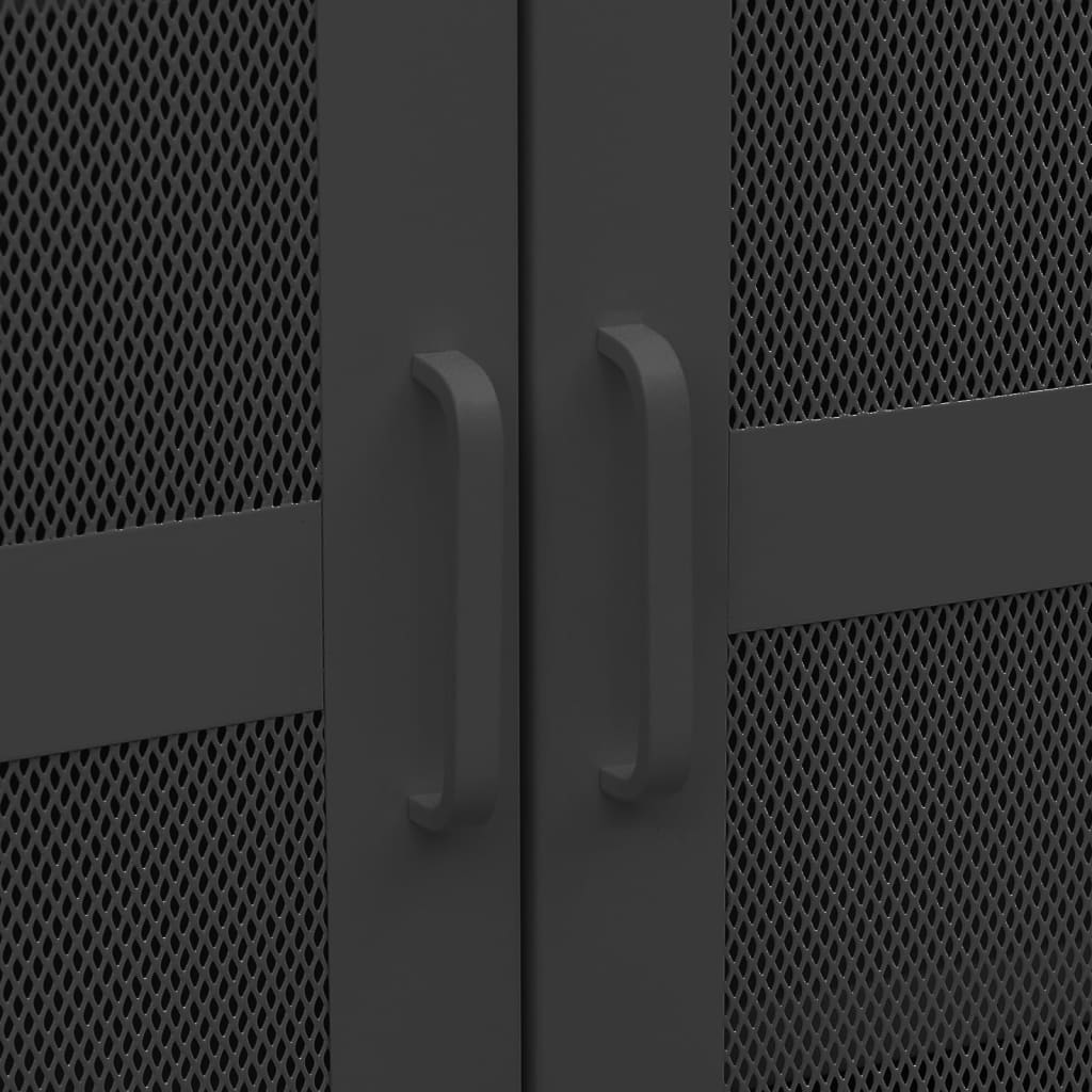 vidaXL Szafka w stylu industrialnym, czarna, 70x40x115 cm, metalowa