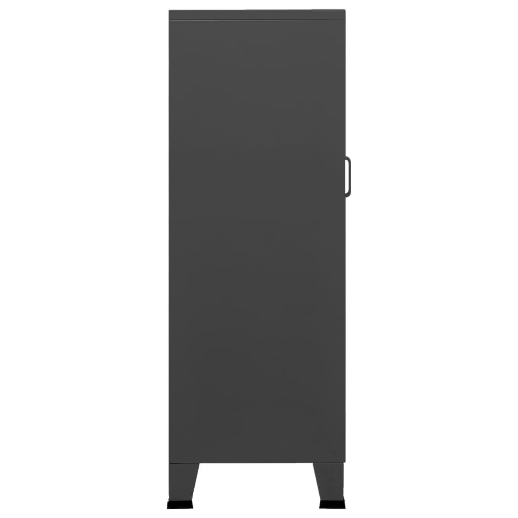 vidaXL Szafka w stylu industrialnym, antracyt, 70x40x115 cm, metalowa