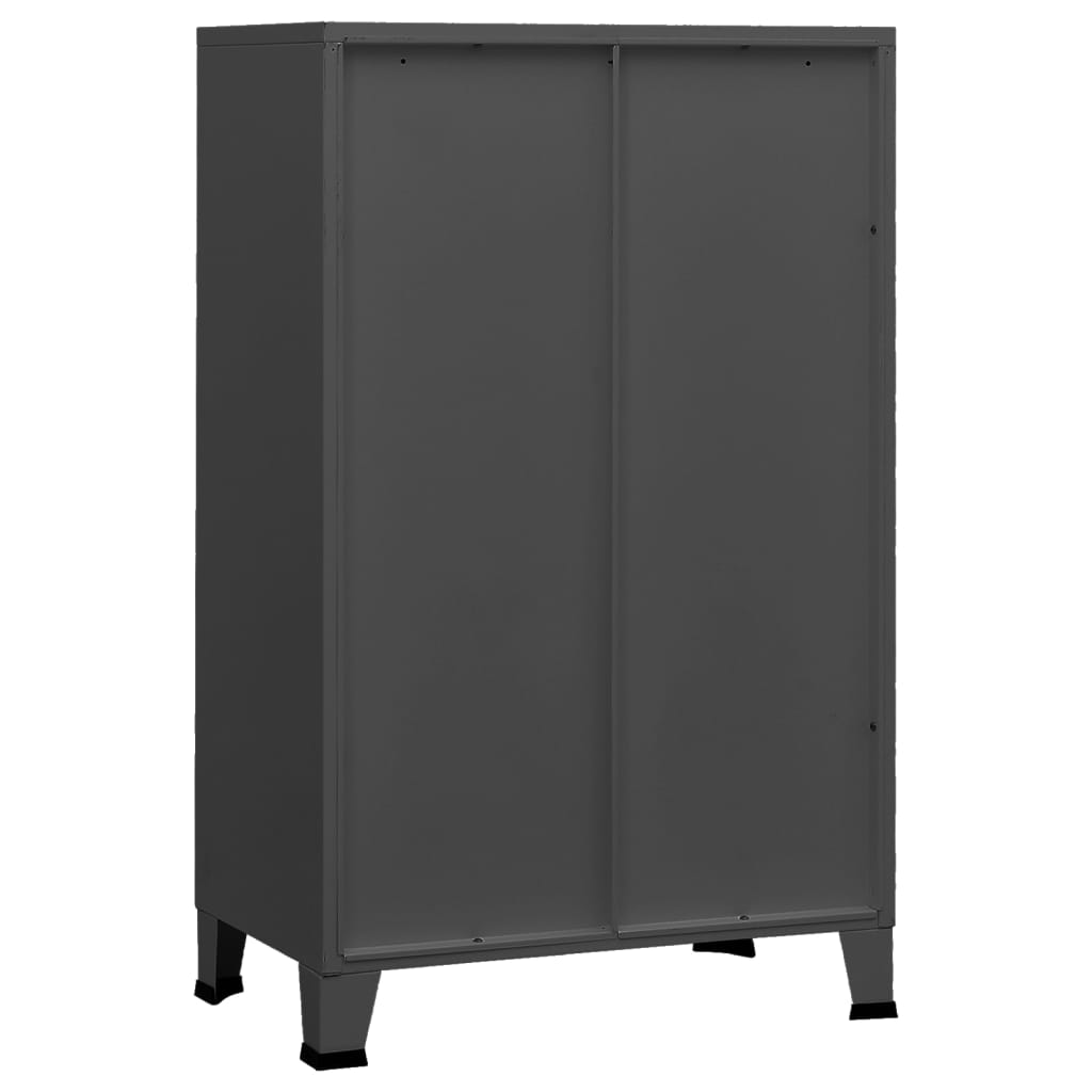 vidaXL Szafka w stylu industrialnym, antracyt, 70x40x115 cm, metalowa