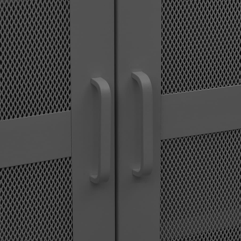 vidaXL Szafka w stylu industrialnym, antracyt, 70x40x115 cm, metalowa