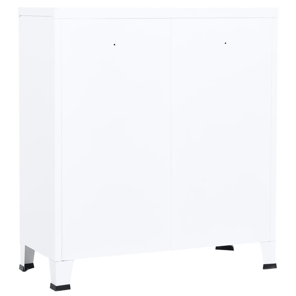 vidaXL Industrialna szafka, biała, 90x40x100 cm, stalowa