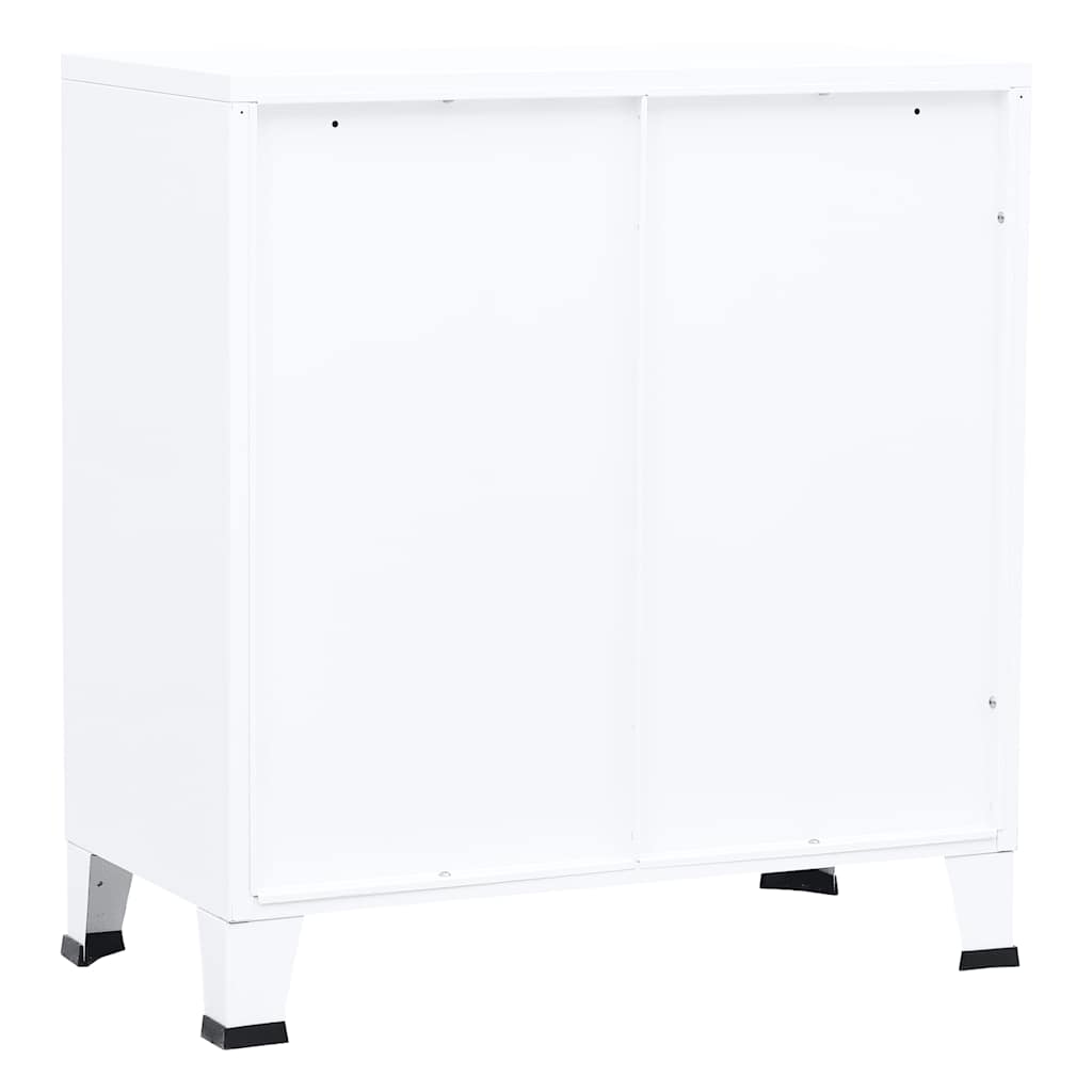 vidaXL Industrialna szafka, biała, 75x40x80 cm, stalowa