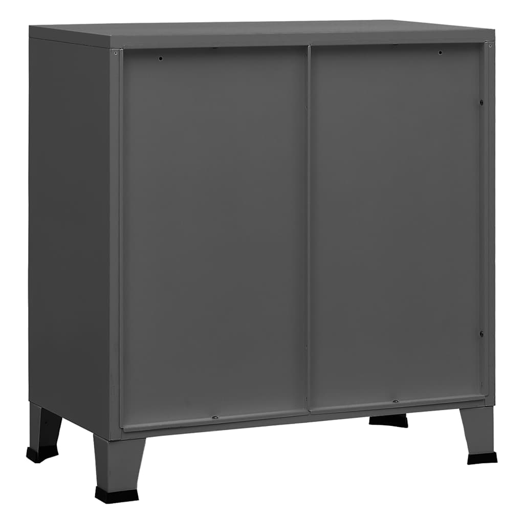 vidaXL Industrialna szafka, antracytowa, 75x40x80 cm, stalowa