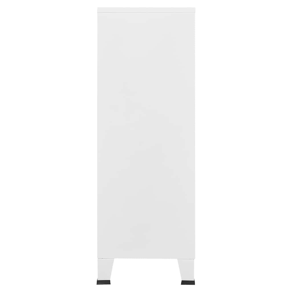 vidaXL Industrialna szafka, biała, 75x40x115 cm, metalowa