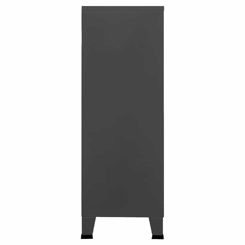 vidaXL Industrialna szafka, antracytowa, 75x40x115 cm, metalowa