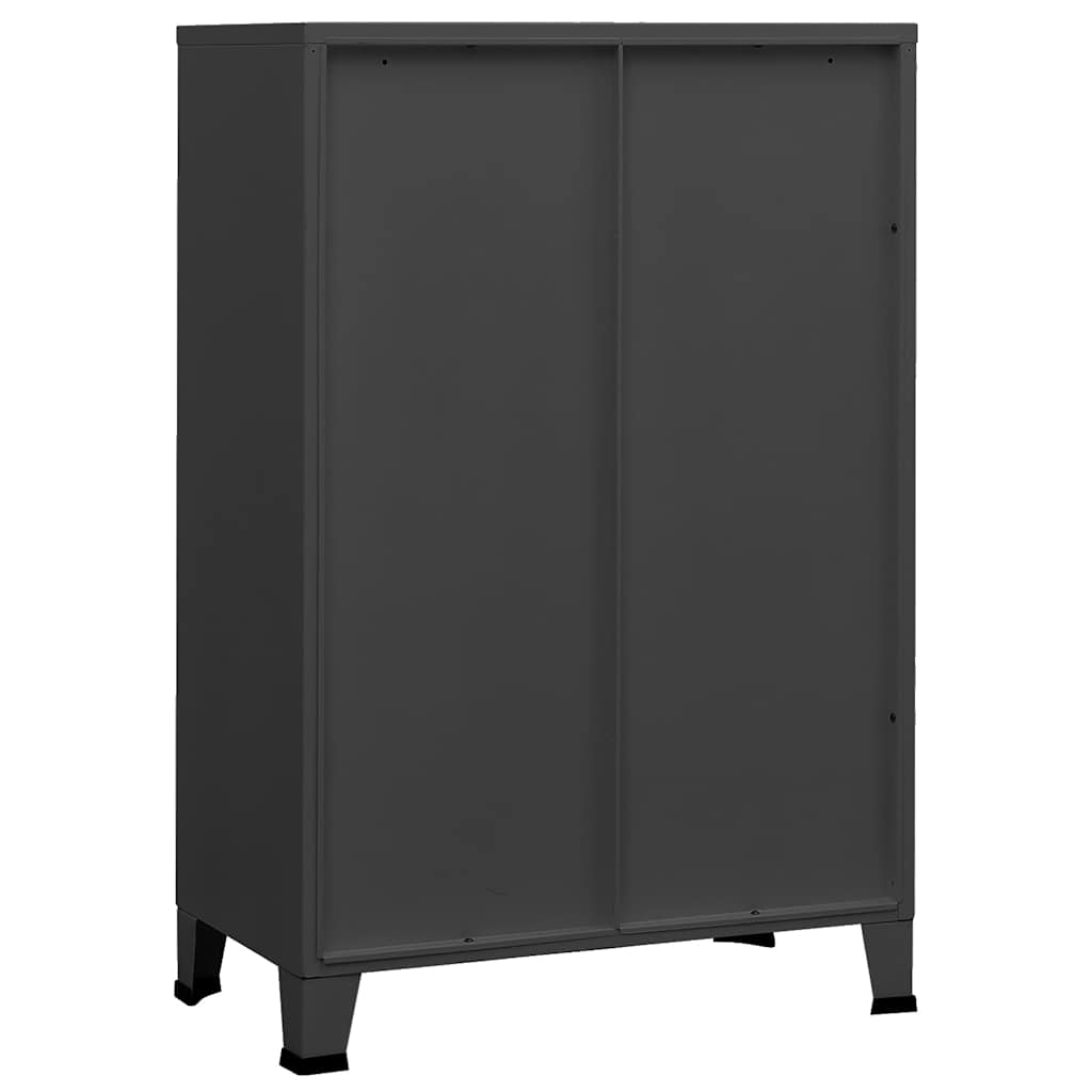 vidaXL Industrialna szafka, antracytowa, 75x40x115 cm, metalowa