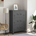 vidaXL Industrialna szafka, antracytowa, 75x40x115 cm, metalowa